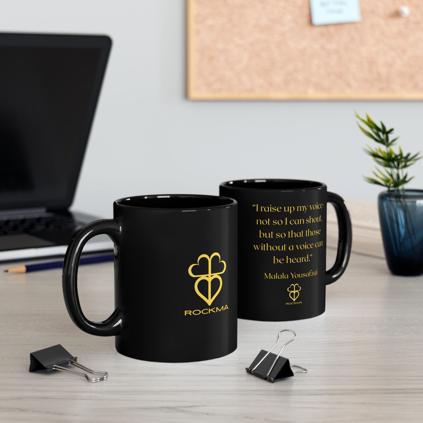 RockMa Malala Yousafzai Inspirational Mug (11oz) Black