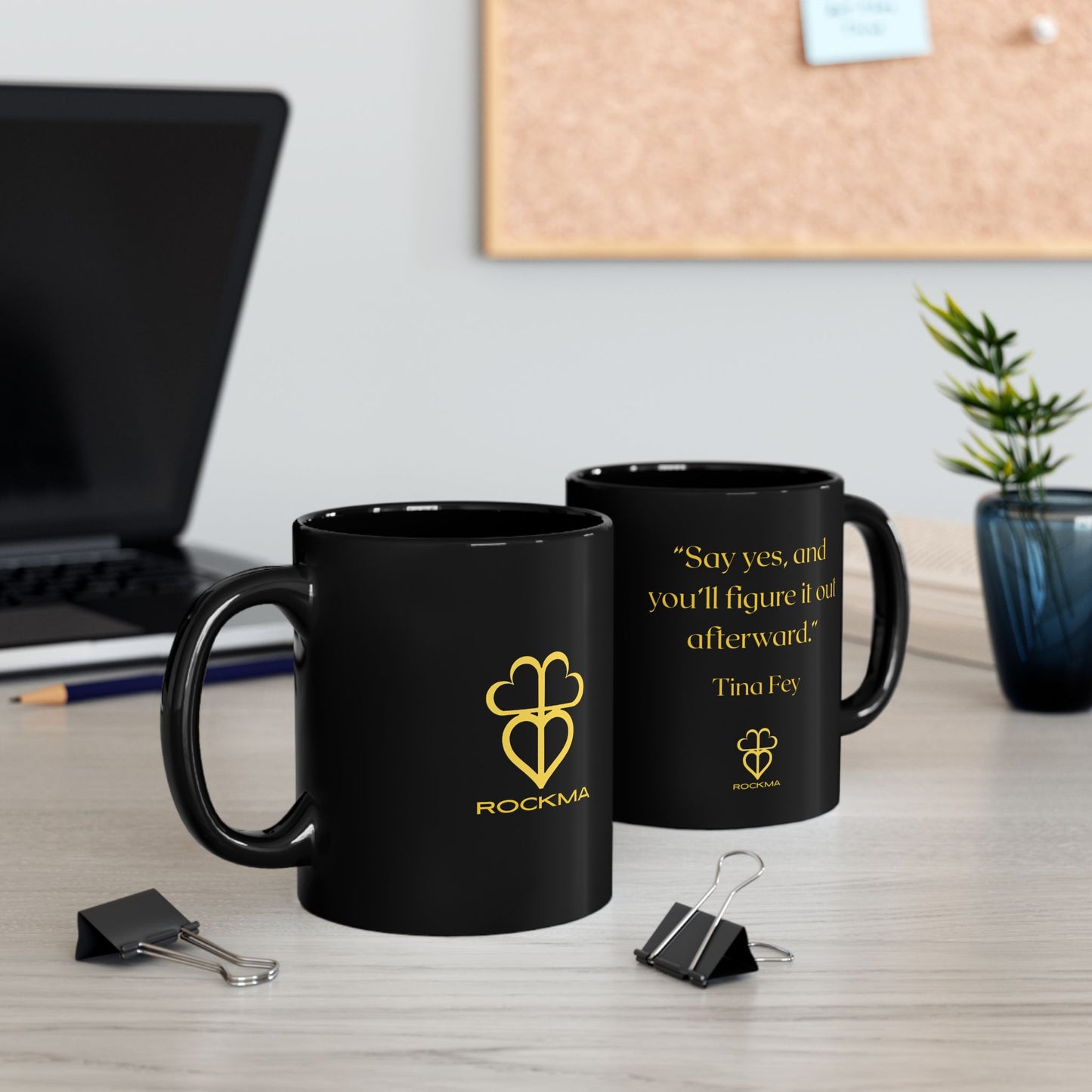 RockMa Tina Fey Inspirational Mug (11oz) Black