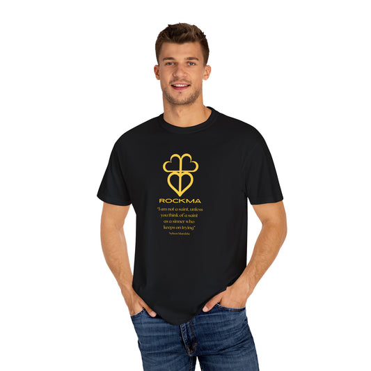 RockMa Nelson Mandela Inspirational Unisex Soft-Washed Graphic T-shirt