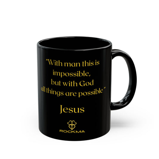 RockMa Jesus Inspirational Mug (11oz) Black