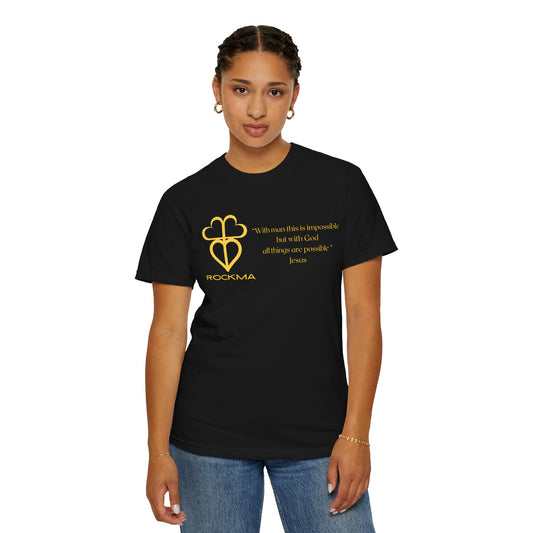 RockMa Jesus Inspirational Unisex  Soft-Washed Graphic T-shirt