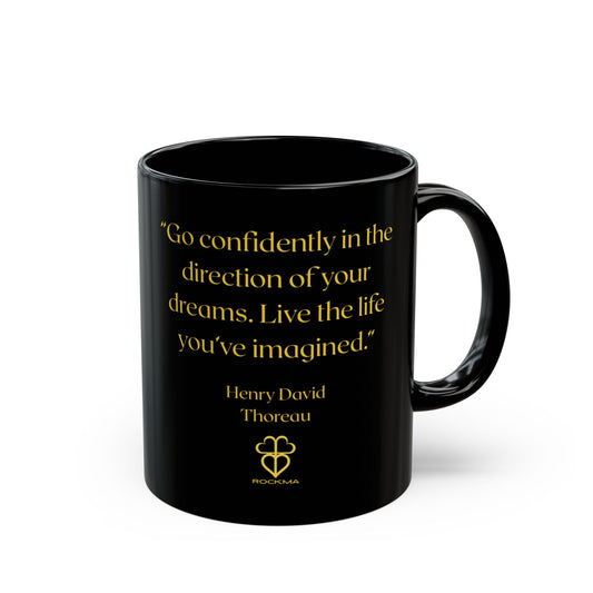 RockMa Henry David Thoreau Inspirational Mug (11oz) Black