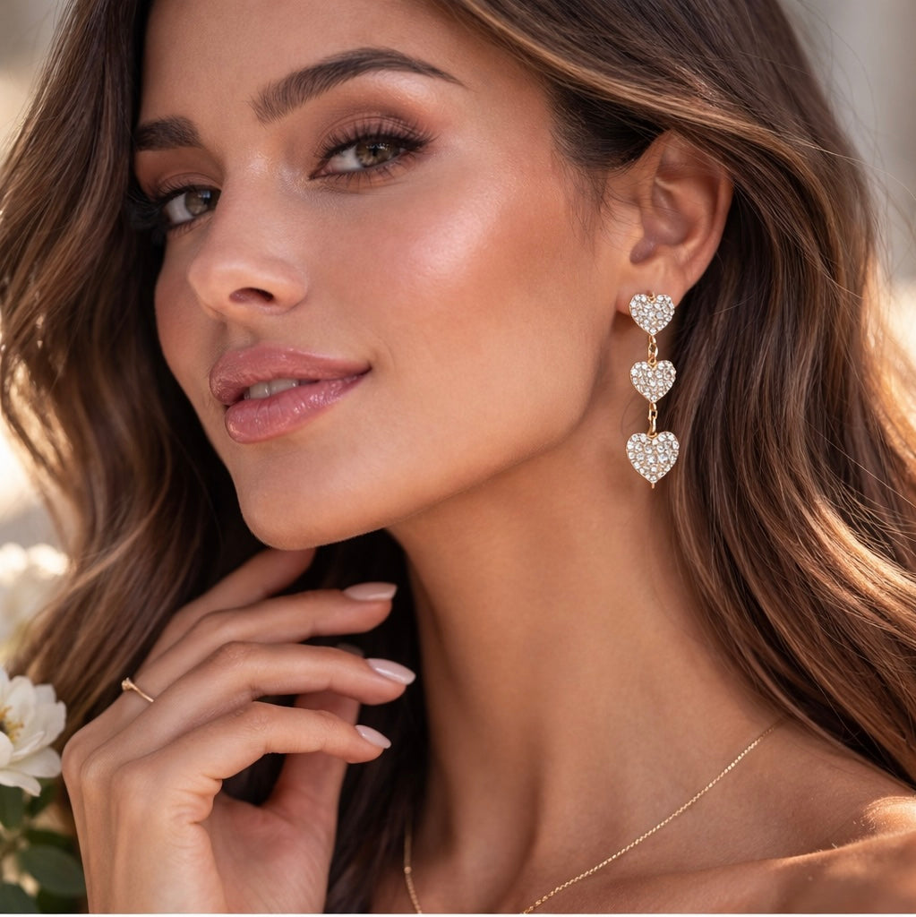 Golden Kiss Hearts ~ Earrings
