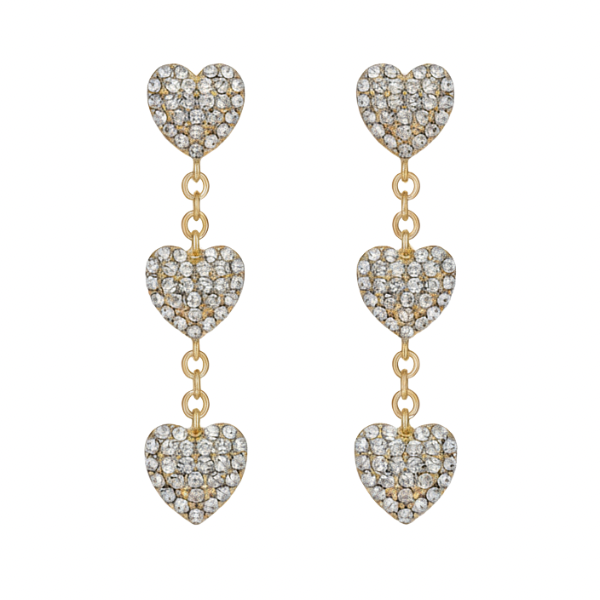Golden Kiss Hearts ~ Earrings